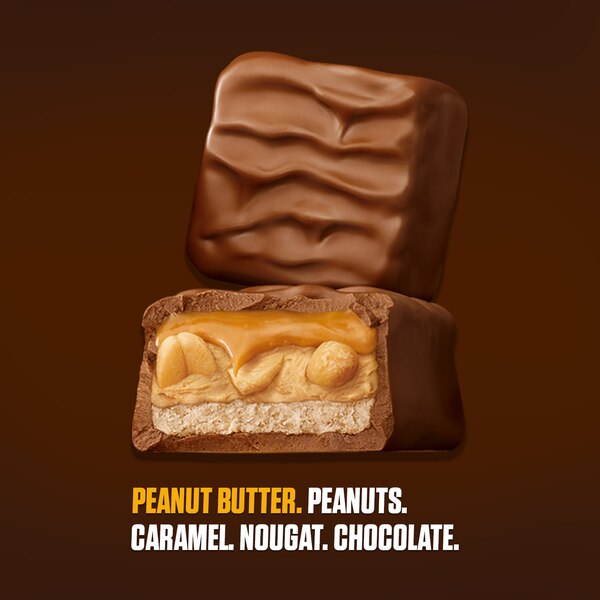 Snickers, Crunchy Peanut Butter Squared Chocolate Bars, Share Size, 3.56 Oz