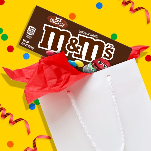 M&M'S, Milk Chocolate Candy Movie Theater Box, 3.1 oz