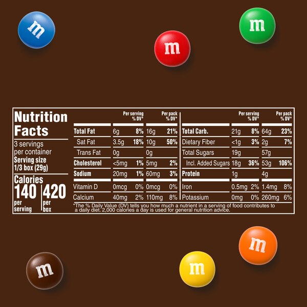M&M'S, Milk Chocolate Candy Movie Theater Box, 3.1 oz