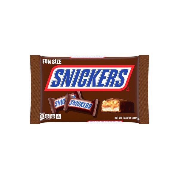 Snickers Original Chocolate Candy Bars, Fun Size, 10.59oz Bag