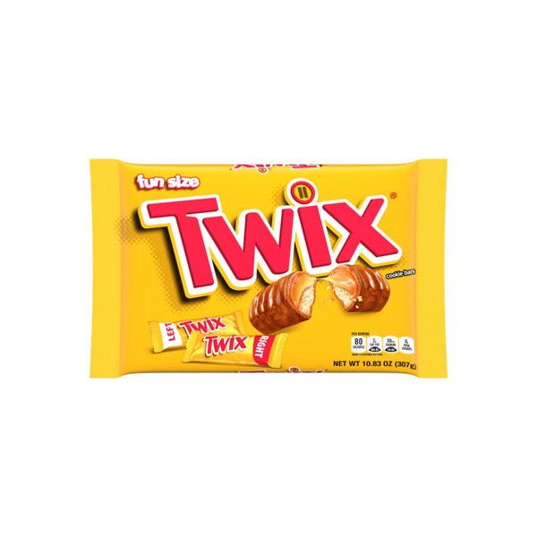 Twix Fun Size Caramel Cookie Chocolate Bars - 10.83 oz Bulk Candy Bag