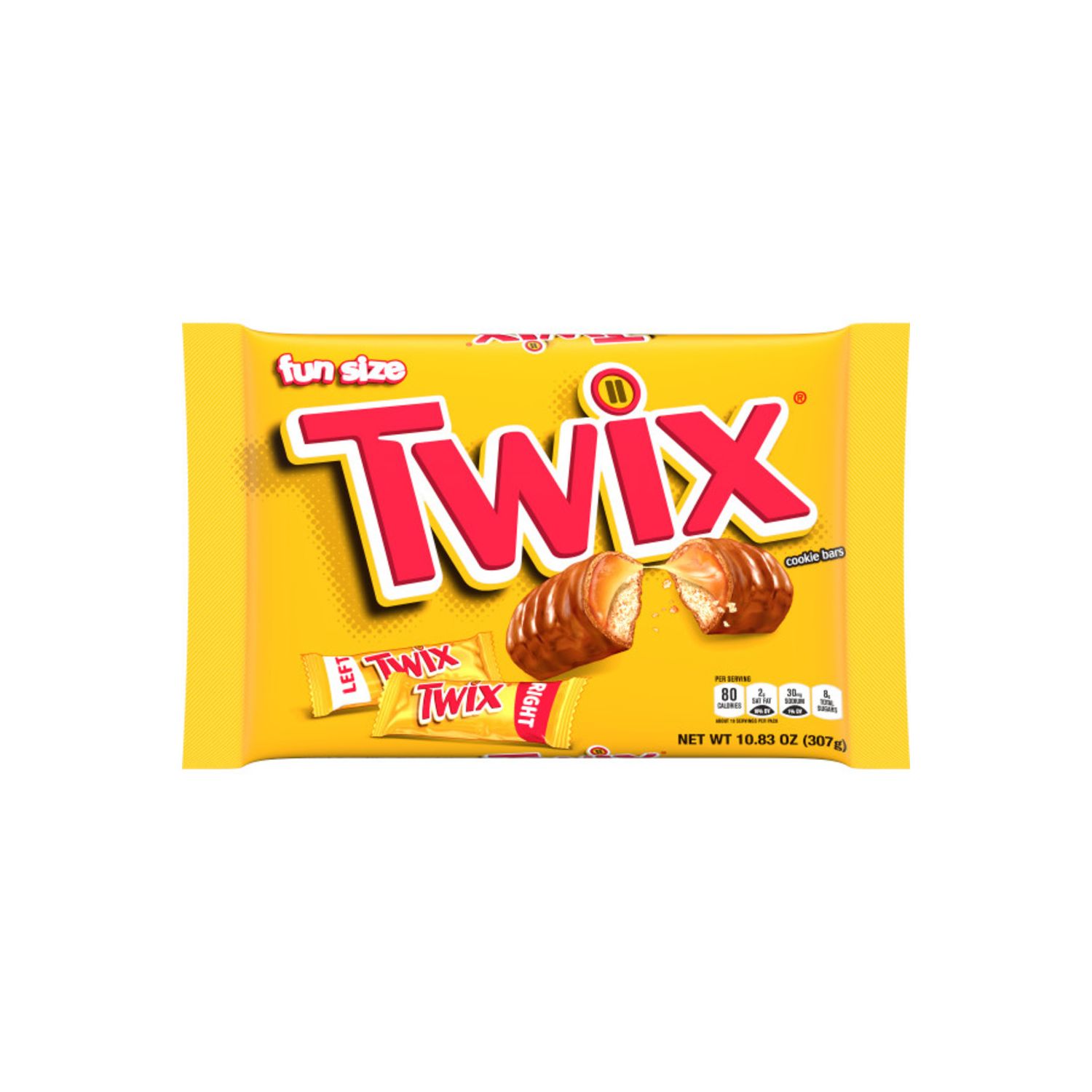 Twix Fun Size Caramel Cookie Chocolate Bars - 10.83 oz Bulk Candy Bag