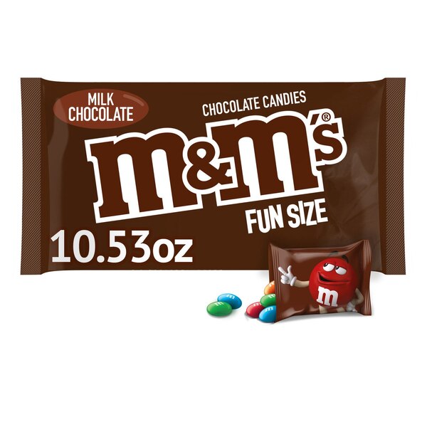 M&M'S Fun Size Milk Chocolate Candy, 10.53 oz Bag