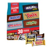 Snickers, Twix, 3 Musketeers, Milky Way, Minis Chocolate Candy Bars Variety Pack, 8.31 Oz Bag, thumbnail image 1 of 8