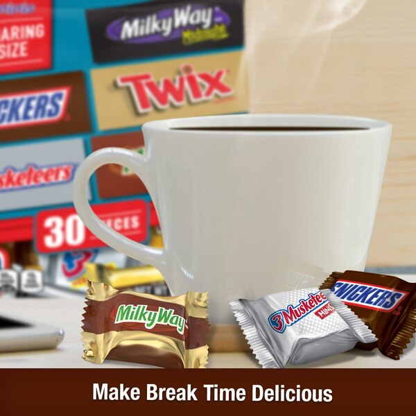 Snickers, Twix, 3 Musketeers, Milky Way, Minis Chocolate Candy Bars Variety Pack, 8.31 Oz Bag