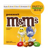 M&M'S Peanut Milk Chocolate Candy, Party Size, 38 oz Bag, thumbnail image