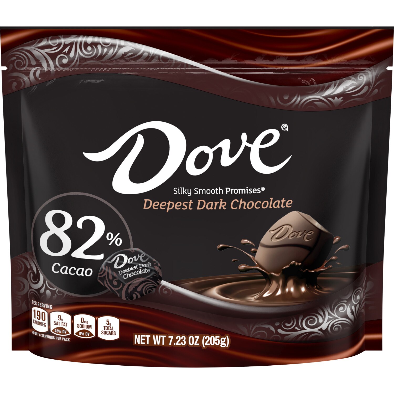 DOVE PROMISES Deepest Dark Chocolate 82% Cacao, 7.23 OZ