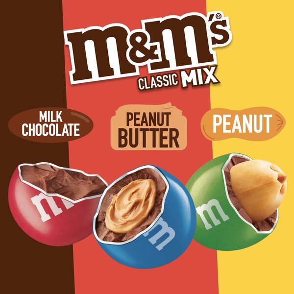 M&M'S Classic Mix Chocolate Candy Sharing Size, Bag, 8.3 oz