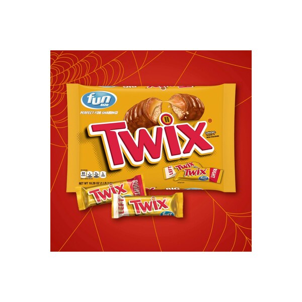 Twix Caramel Fun Size Chocolate Cookie Candy Bars 18.28 oz Bag
