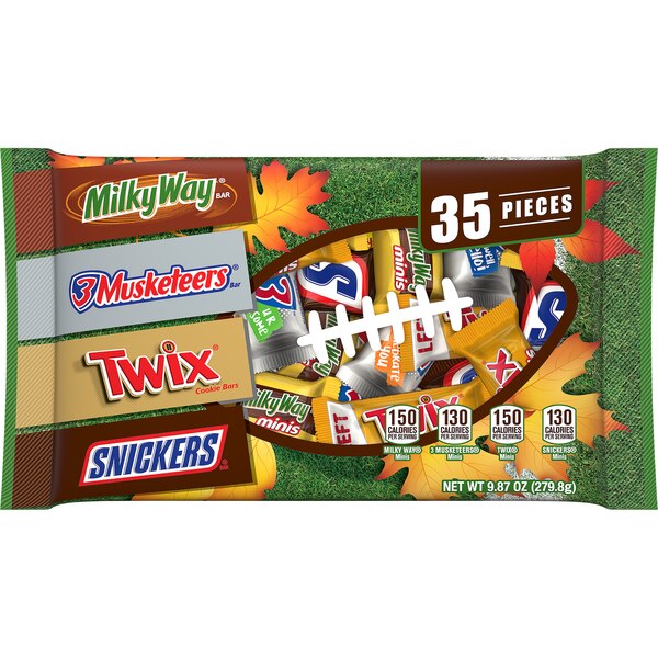 Snickers, Twix, Milky Way & 3 Musketeers Chocolate Candy Bar Assortment, 35 ct, 9.87 oz