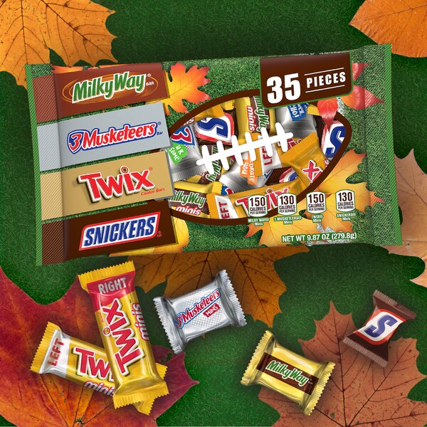 Snickers, Twix, Milky Way & 3 Musketeers Chocolate Candy Bar Assortment, 35 ct, 9.87 oz