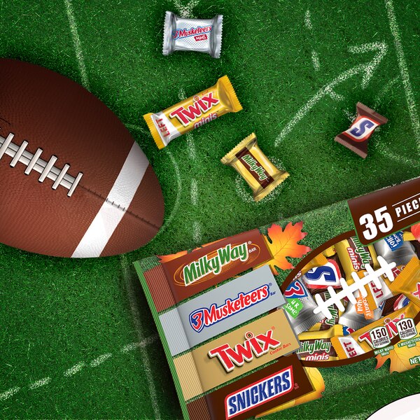 Snickers, Twix, Milky Way & 3 Musketeers Chocolate Candy Bar Assortment, 35 ct, 9.87 oz