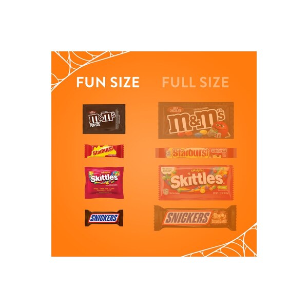 M&M'S, Snickers, Starburst & Skittles Assorted Candy Variety Pack, 27.18 oz, 55 Pieces Bulk Bag