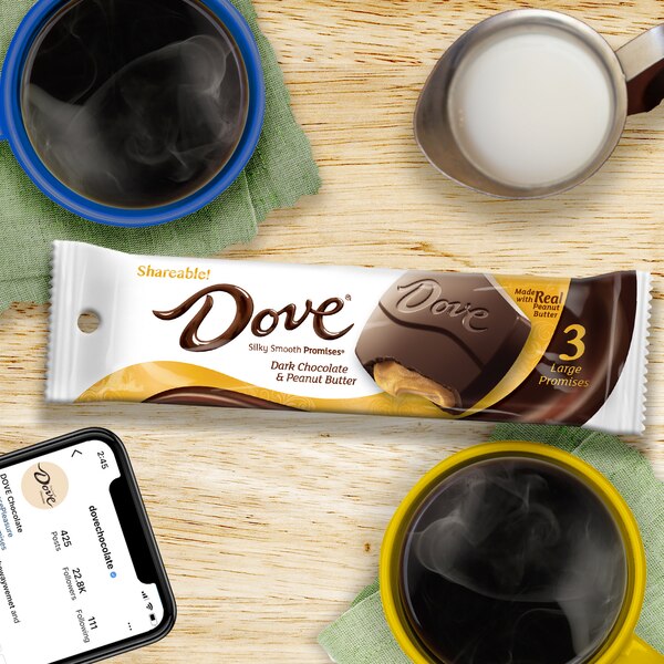 Dove Large Promises Dark Chocolate Peanut Butter Candy, 2.75 oz