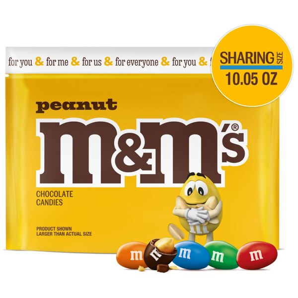 M&M'S Peanut Milk Chocolate, Sharing Size, 10.05 oz