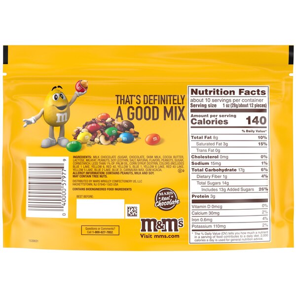M&M'S Peanut Milk Chocolate, Sharing Size, 10.05 oz