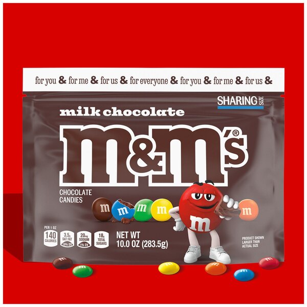 M&M'S Milk Chocolate Candy, Sharing Size, 10 oz