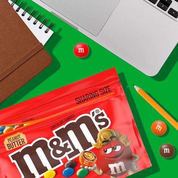 M&M'S Peanut Butter Milk Chocolate Candy, Sharing Size, 9 oz
