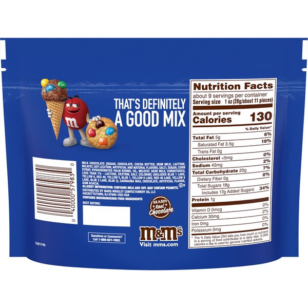 M&M'S Caramel Milk Chocolate Candy, Sharing Size, 9.05 oz