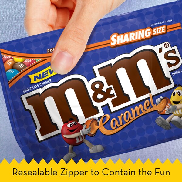 M&M'S Caramel Milk Chocolate Candy, Sharing Size, 9.05 oz