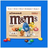 M&M'S Almond Milk Chocolate Candy, Family Size, Resealable Bulk Candy Bag, 15 oz, thumbnail image