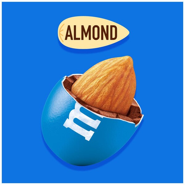 M&M'S Almond Milk Chocolate Candy, Family Size, Resealable Bulk Candy Bag, 15 oz