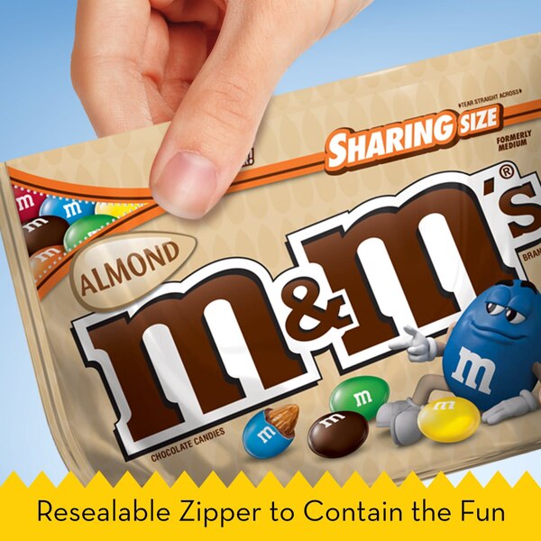 M&M'S Almond Milk Chocolate Candy, Sharing Size, 8.6