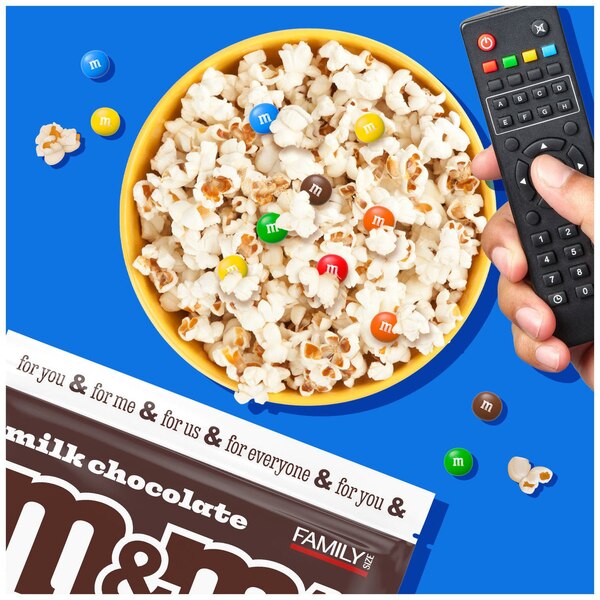 M&M'S Milk Chocolate Candy, Family Size, 19.2 oz