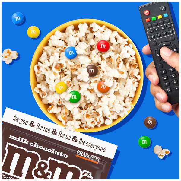 M&M'S Milk Chocolate Candy, Grab N Go, Resealable Bag, 5 oz
