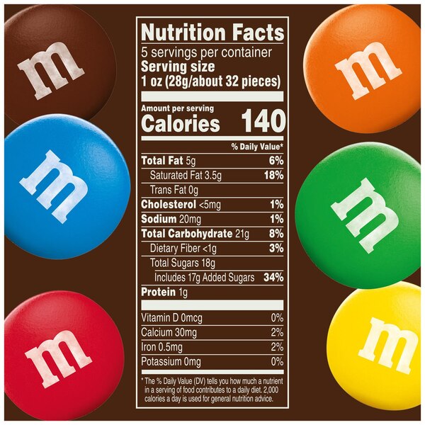 M&M'S Milk Chocolate Candy, Grab N Go, Resealable Bag, 5 oz