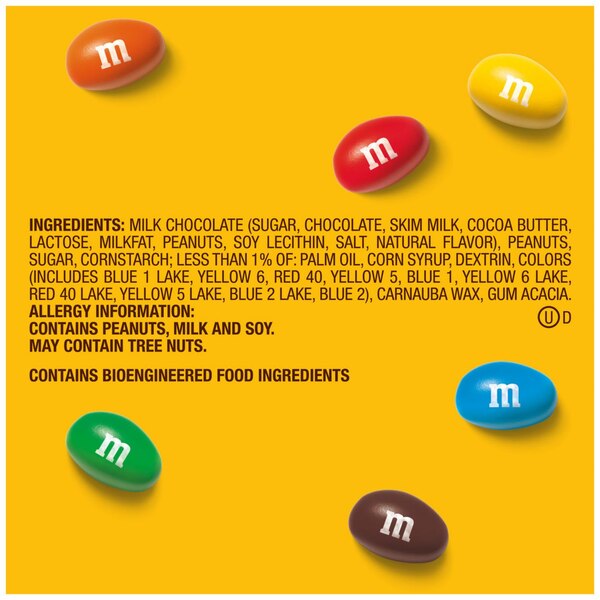 M&M's Peanut Milk Chocolate Candy, Grab & Go Size, 5.5 Oz