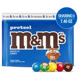 M&M'S Pretzel Milk Chocolate Candy, Sharing Size, 7.4 oz Resealable Bag, thumbnail image