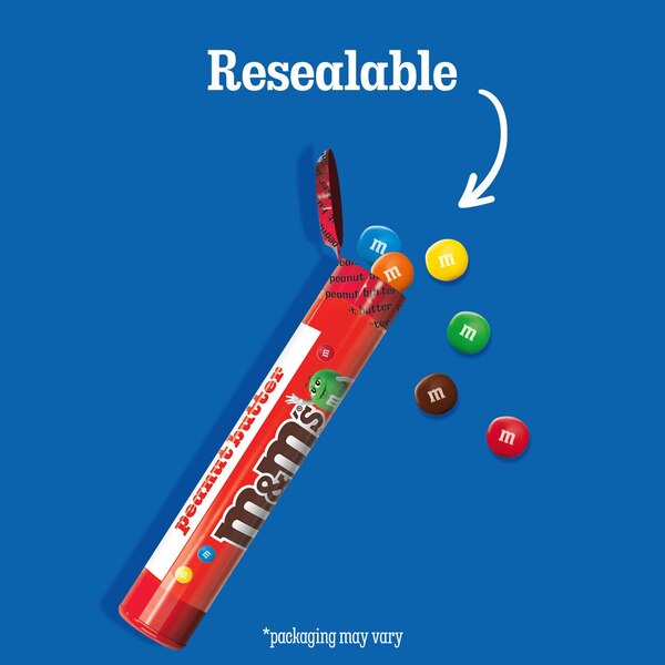 M&M'S Minis Peanut Butter Chocolate Candy Tube, 1.74 oz