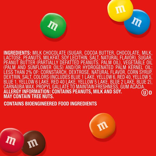 M&M'S Minis Peanut Butter Chocolate Candy Tube, 1.74 oz