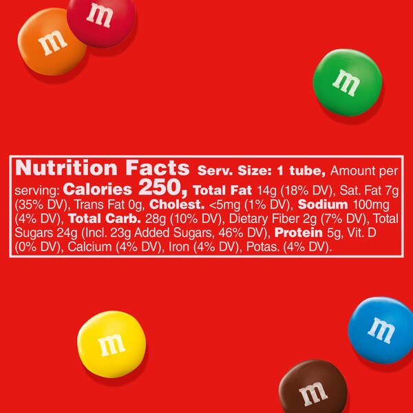 M&M'S Minis Peanut Butter Chocolate Candy Tube, 1.74 oz