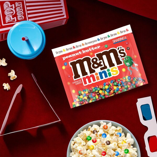 M&M'S Minis Peanut Butter Milk Chocolate Candy, Sharing Size, 8.6 Oz