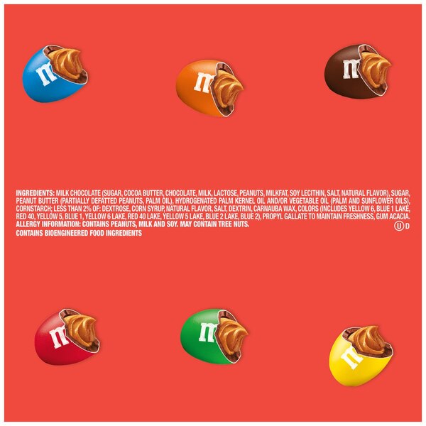 M&M'S Mega Sized Chocolate Candies, Peanut Butter, 2.83 oz