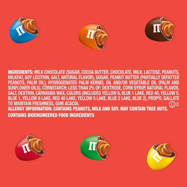 M&M Mega Chocolate Candies, Peanut Butter, 8.6 oz
