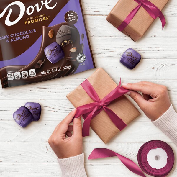 Dove Promises, Dark Chocolate & Almond Candy Bag, 6.74 Oz