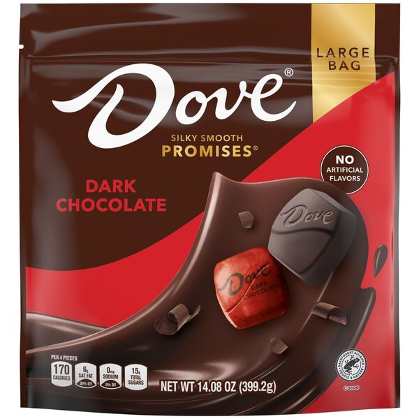 Dove Promises, Dark Chocolate Candy Large Bag, 14.08 oz