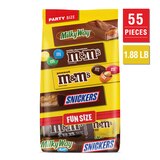 M&M'S, Snickers & Milky Way Fun Size Chocolate Candy Variety Pack, Party Size, 19.2 Oz Bulk Bag, thumbnail image