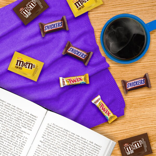 M&M'S, Snickers & Milky Way Fun Size Chocolate Candy Variety Pack, Party Size, 19.2 Oz Bulk Bag