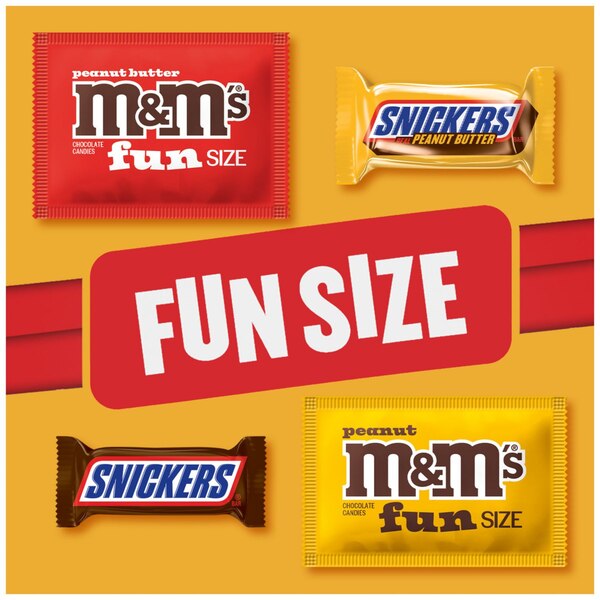 Snickers & M&M's, Peanut Lover Candy Chocolate, Large Variety Bag, 22.66 oz
