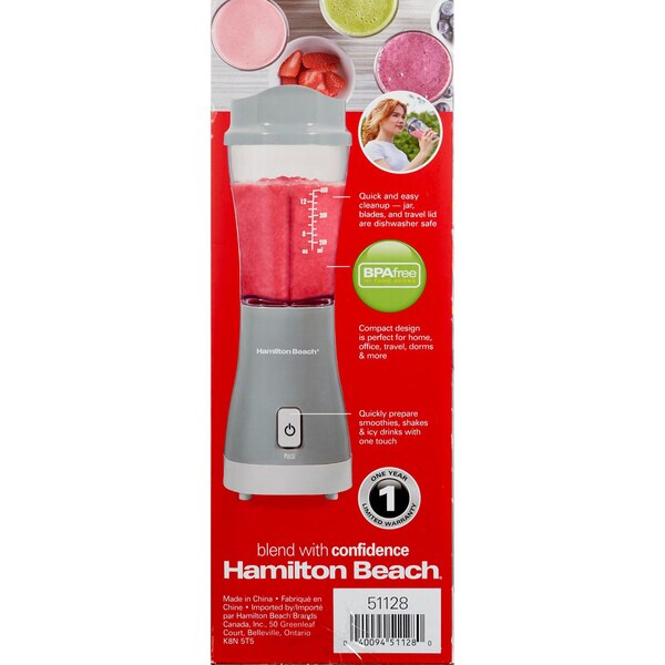 Hamilton Beach Personal Blender, With Travel Lid