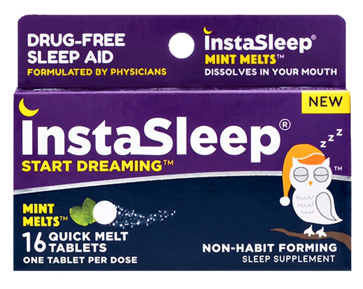 InstaSleep Start Dreaming - Tabletas para dormir de disolución rápida sin fármacos, 16 u.
