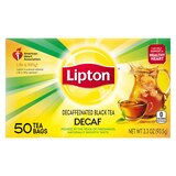 Lipton Decaffeinated Black Tea Bags, 50 ct, 3.3 oz, thumbnail image