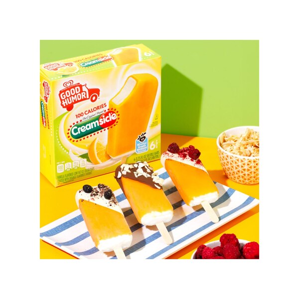 Good Humor, Creamsicle Vanilla & Orange Ice Cream Bars, 6 ct, 2.75 oz