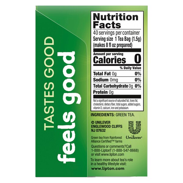 Lipton 100% Natural Tea Green Tea Bags