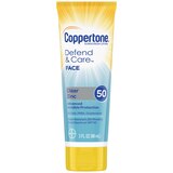 Coppertone Defend & Care Sunscreen Clear Zinc Face Lotion Broad Spectrum, SPF 50, thumbnail image