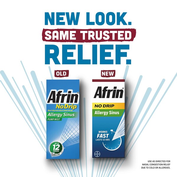 Afrin No Drip Allergy Sinus Pump Nasal Mist, 0.5 OZ